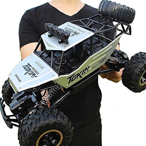 Decoración de escritorio remoto de aleación de juguete de control de luz 4WD Off-road Escalada vehículo eléctrico del coche LED del coche del niño del Racing Modelo de Navidad regalo de cumpleaños de
