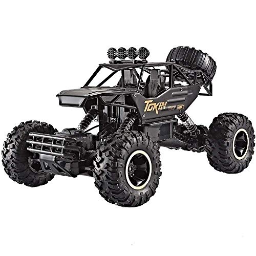 Decoración de escritorio remoto de aleación de juguete de control de luz 4WD Off-road Escalada vehículo eléctrico del coche LED del coche del niño del Racing Modelo de Navidad regalo de cumpleaños de