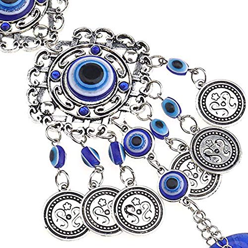 Decoración de la pared del mal de ojo, Mal de Ojo Colgar en la pared, Colgante de pared de cristal turco, para el Dormitorio Adorno Amuleto Regalo de Cumpleaños Decoración del Hogar Lucky Wall Hanging