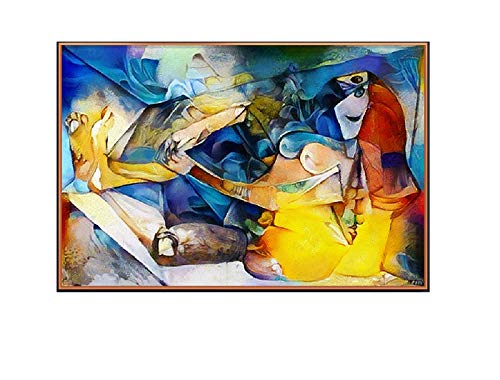 Decoración moderna para el hogar Obras de arte famosas de Picasso Cuadros de pared para sala de estar Impresión en alta definición Lienzo Pinturas al óleo Dormitorio Cartel 50X75 cm sin marco