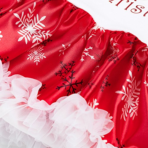 Decstore Bebé Niña Mi Primero Navidad Traje Fiesta Vestido Tutu Conjuntos 4PCS Set