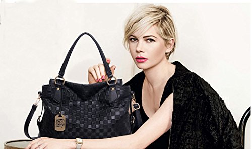 DEERWORD Para mujer Bolsos bandolera Carteras de mano Bolsos totes Carteras de mano con asa Cuero Fekete