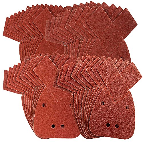 Defender Tools - 40 Hojas de lija para lijadora de detalle Black and Decker de todos los tipos, 40 unidades de diferentes granos: 40, 60, 80 y 120
