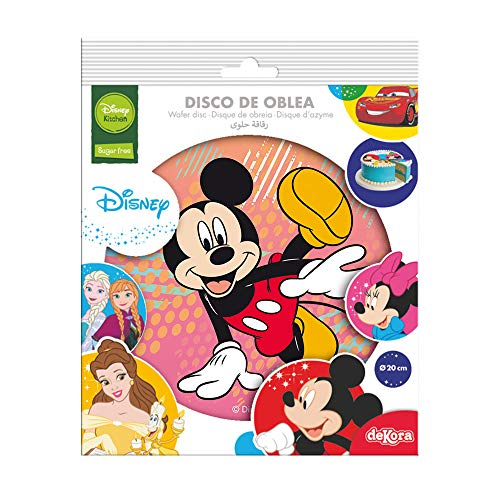 Dekora - Disney Mickey Mouse Decoracion Tartas de Cumpleaños, 20 cm, Multicolor, 114378