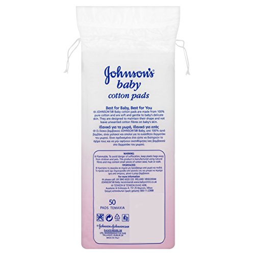 del bebé almohadillas de algodón Johnson - Envase de 12 x 50, en total 600 pastillas
