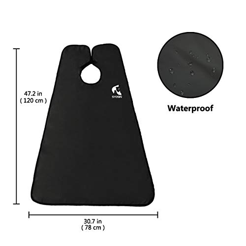 Delantal de Barba para Afeitar y Recortar con 4 Ventosa y Delantal Impermeable Ajustable para Barba, Barba Delantal Perfecto para Hombres(Patentar)