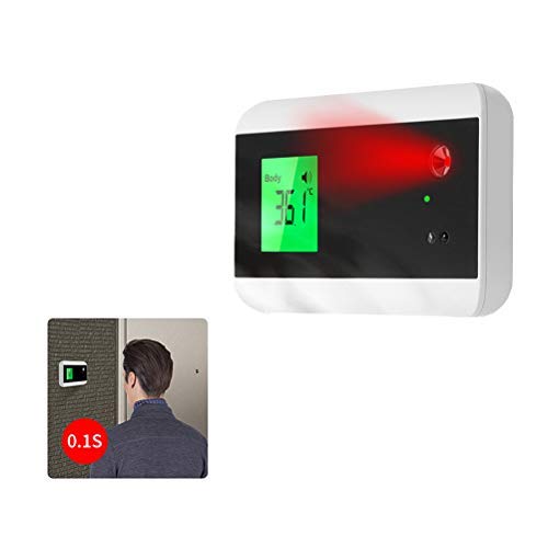 Delaspe - Termómetro de inducción automático sin contacto, termómetro infrarrojo montado en la pared es adecuado para oficinas, centros comerciales y casas