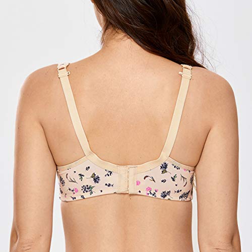 DELIMIRA - Sujetador con Aros con Relleno de Copa Completa para Mujer Multicolor #1 110F