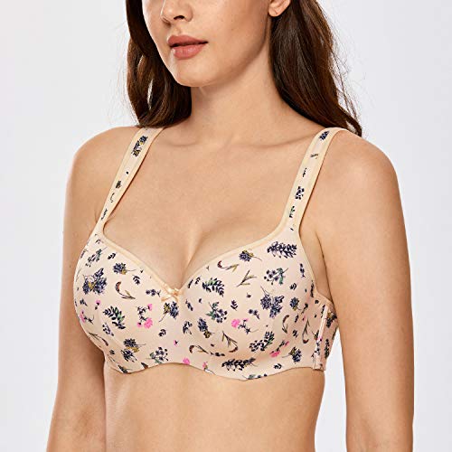 DELIMIRA - Sujetador con Aros con Relleno de Copa Completa para Mujer Multicolor #1 110F