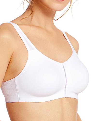 DELIMIRA - Sujetador Tallas Grandes Full Cup sin Aros sin Relleno para Mujer Blanco 115F