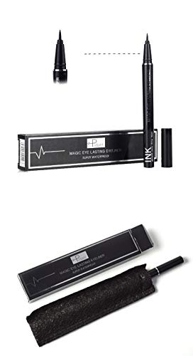 Delineador de ojos efecto natural Flash Cat Eye, Eyeliner Slim fina, Color Negro