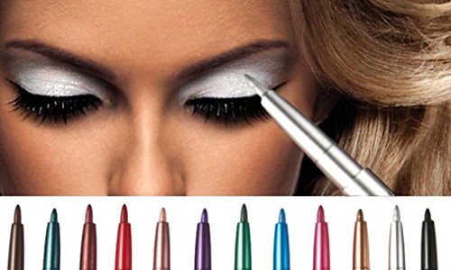 Delineador de ojos,Internet 12Pcs delineador de ojos sombra de ojos colorido de larga duración