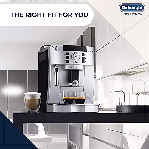 De'longhi Magnifica S Ecam 22.110.SB - Cafetera superautomática, 15 bares de presión, 13 programas ajustables, limpieza automática, sistema cappuccino, color plata