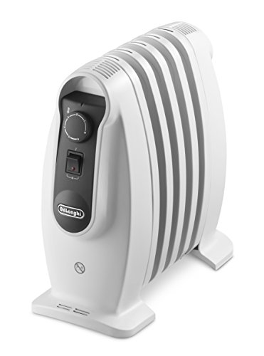 Delonghi TRNS 0505M - Radiador de aceite, 500 w, termostato seguridad, ajustes termostato, asas, blanco
