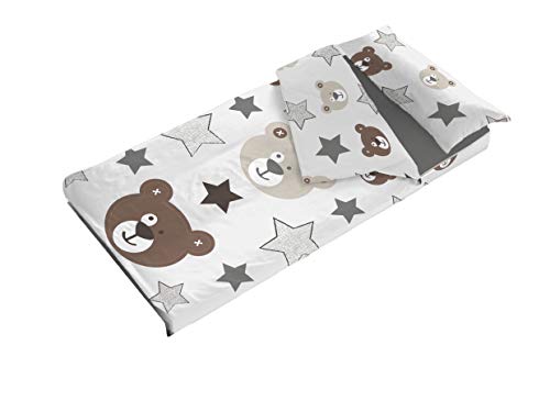 Denisa Home Saco Nórdico de Cuna con Relleno Osito Teddy (60x120 cm)