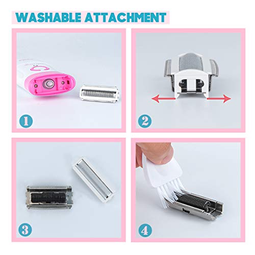 Depiladora Facial Afeitadora Mujer Depiladoras Faciales Electricas Femenina Recortadora Bikini Trimmer Depilador Sin Dolor Maquinilla Recargable Afeitador para Cejas Nariz Pierna