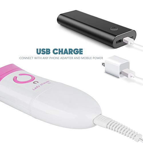 Depiladora Facial Afeitadora Mujer Depiladoras Faciales Electricas Femenina Recortadora Bikini Trimmer Depilador Sin Dolor Maquinilla Recargable Afeitador para Cejas Nariz Pierna