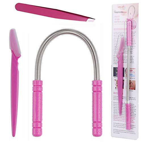 Depiladora Manual Vello Facial,Kapmore Depiladora Facial Mujer Depiladora Vello Facial Depilacion Facial Mujer 3En1 DepilacióN Facial Pinzas De Cejas Afeitarse