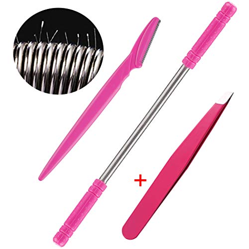 Depiladora Manual Vello Facial,Kapmore Depiladora Facial Mujer Depiladora Vello Facial Depilacion Facial Mujer 3En1 DepilacióN Facial Pinzas De Cejas Afeitarse