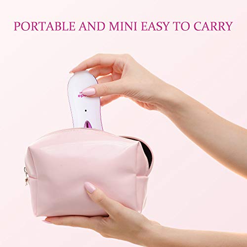Depiladoras para mujeres, depiladoras inalámbricas para el vello facial, dispositivo de depilación recargable con luz LED incorporada, aptas para axilas, piernas y todo el cuerpo (blanco)