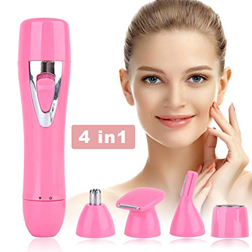 Depilatorio facial, depilación sin dolor, operación húmeda y seca, bigote de labio superior del mentón, afeitadoras eléctricas para hombres y mujeres.