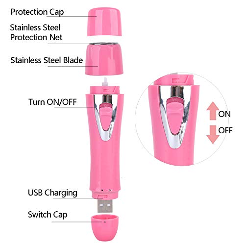 Depilatorio facial, depilación sin dolor, operación húmeda y seca, bigote de labio superior del mentón, afeitadoras eléctricas para hombres y mujeres.