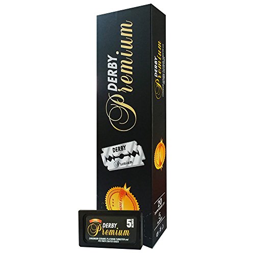 Derby Black Label - 100 Cuchillas de afeitar, 100 unidades, acero sueco