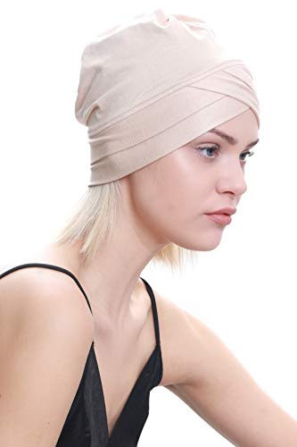 Deresina W Gorrito detejido de bambú para quimio (Beige)