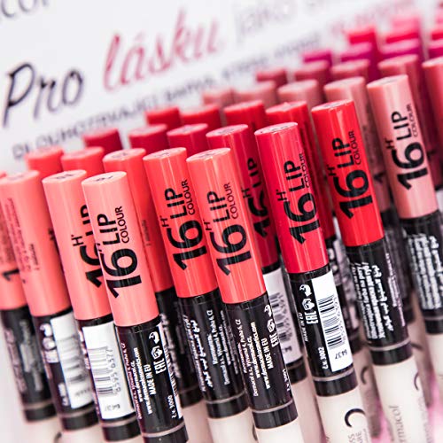 Dermacol DC Juego de Lápiz Labial y Brillo 2 en 1 - Larga Duración 16H | Pintalabios Voluminizador y Gloss Brillante | Maquillaje Waterproof Permanente Hidratante | Set Profesional - Doble Cuido