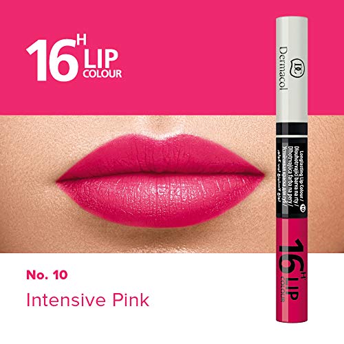 Dermacol DC Juego de Lápiz Labial y Brillo 2 en 1 - Larga Duración 16H | Pintalabios Voluminizador y Gloss Brillante | Maquillaje Waterproof Permanente Hidratante | Set Profesional - Doble Cuido