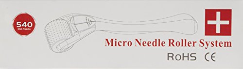 Dermaroller - Rollo agujas - agujas de 0,5 mm Micro 540 - Reduce las imperfecciones de la piel: acné, cicatrices profundas, estrías,