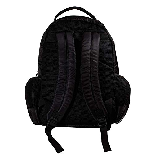 Desheze Mochila ligera con ojos verdes grandes, diseño de gato negro para la escuela y viajes, resistente al agua para mujeres y hombres, 27,5 x 13 x 40 cm