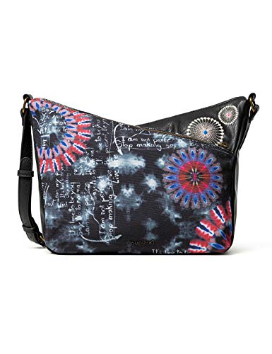 Desigual Accessories Fabric Across Body Bag, Bolsa para Cuerpo Mujer, negro, U