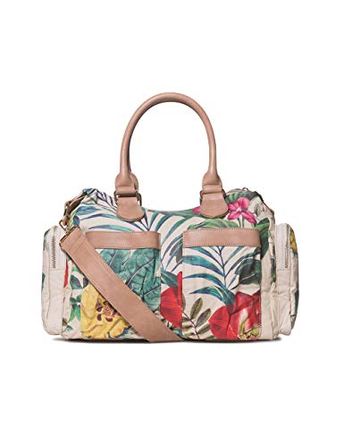 Desigual - Bag Clio London Women, Shoppers y bolsos de hombro Mujer, Blanco (Crudo), 15.5x25.5x32 cm (B x H T)