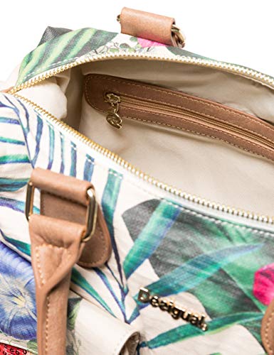 Desigual - Bag Clio London Women, Shoppers y bolsos de hombro Mujer, Blanco (Crudo), 15.5x25.5x32 cm (B x H T)