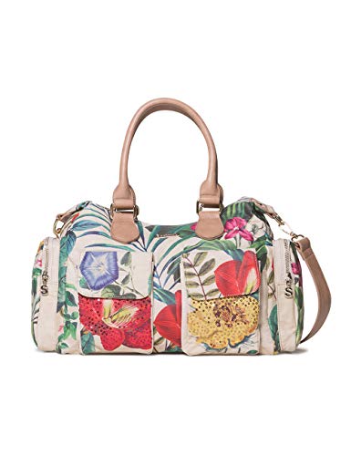 Desigual - Bag Clio London Women, Shoppers y bolsos de hombro Mujer, Blanco (Crudo), 15.5x25.5x32 cm (B x H T)