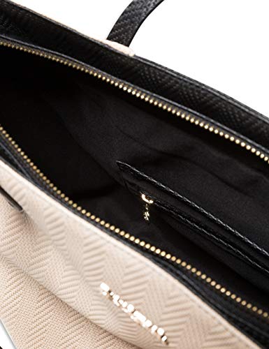 Desigual - Bag Lady Capri Zipper Women, Shoppers y bolsos de hombro Mujer, Blanco (Crudo Beige), 13x28x30 cm (B x H T)