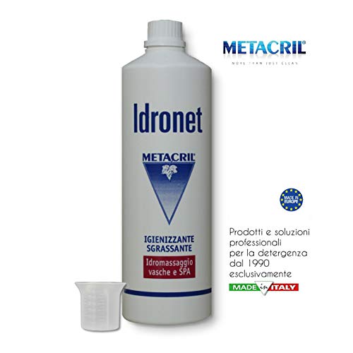 Desinfectante y sanificante para bañera hidromasaje – idronet 1 litro + Vaso dosificador – Envío immediata