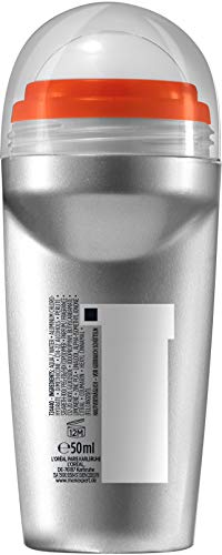 Desodorante L'Oréal Men Expert Roll-On, pack de 6 unidades de Invincible Man, desodorante deportivo para hombres, controla la sequedad y el olor corporal (6 x 50 ml)
