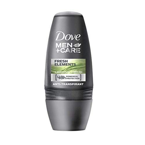 Desodorante para hombres de la marca Dove, con roll on. Cuida tu piel. Elementos frescos. Antitranspirante. Pack de 6 unidades de 50 ml