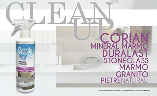 Detergente neutro para superficies de corian y delicadas, antiséptico para superficies delicadas. Clean Up de 500 ml