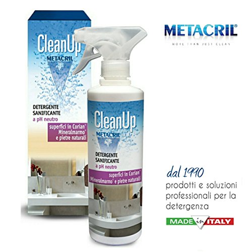 Detergente neutro para superficies de corian y delicadas, antiséptico para superficies delicadas. Clean Up de 500 ml