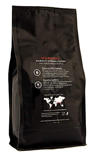 DEVIL'S ROAST ? 500g Café Molido Extremadamente Fuerte ? Espresso Altamente Cafeinado ? 100% Robusta de alta calidad de Black Donkey Coffee Roasters
