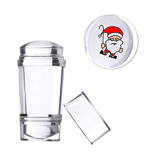 Dewel Nail Art Stamping Placas Estampacion Uñas para Manicura con Sello de Silicona Diseño para Navidad