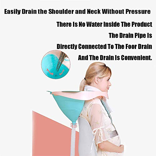 D&F Salón Lavacabezas Móvil De Peluquería Lavabo De Pelo Plegable Portátil con Drenaje De Plástico, una estación de Lavado de Pelo para el hogar para Ancianos, Discapacitados Embarazadas Niños