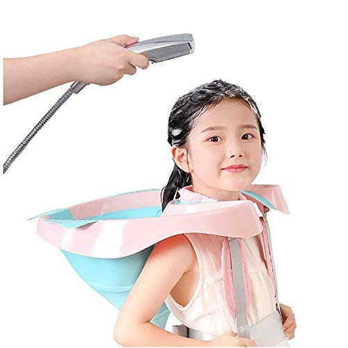 D&F Salón Lavacabezas Móvil De Peluquería Lavabo De Pelo Plegable Portátil con Drenaje De Plástico, una estación de Lavado de Pelo para el hogar para Ancianos, Discapacitados Embarazadas Niños