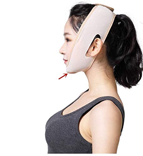 DGHJK Vendaje de Estiramiento Facial Cinturón de ronquido Transpirable para Mujer Evitar la Boca Abierta Artefacto de ronquido para Dormir Vendaje de corrección de dislocación Anti-mentón