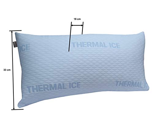 DHestia - Almohada Anticalor Refrescante Cara Verano y Cara Invierno de Fibra. FibraCool (120 cm)
