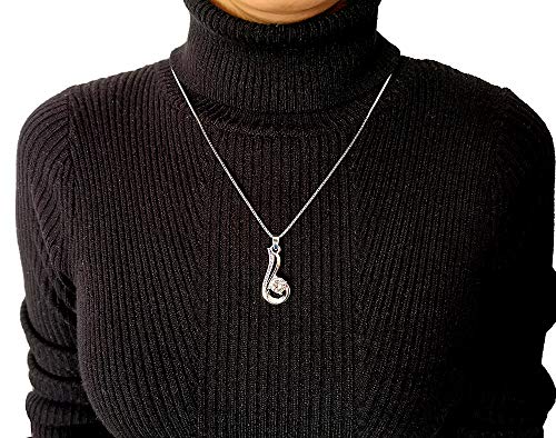 Día de la madre regalo, Deesos Collar Amo a mi mamá para siempre El mejor regalo para el cumpleaños de la madre Diamante Colgante Collar para el cumpleaños de la madre Plata