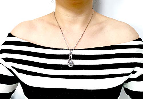 Día de la madre regalo, Deesos Collar Amo a mi mamá para siempre El mejor regalo para el cumpleaños de la madre Diamante Colgante Collar para el cumpleaños de la madre Plata